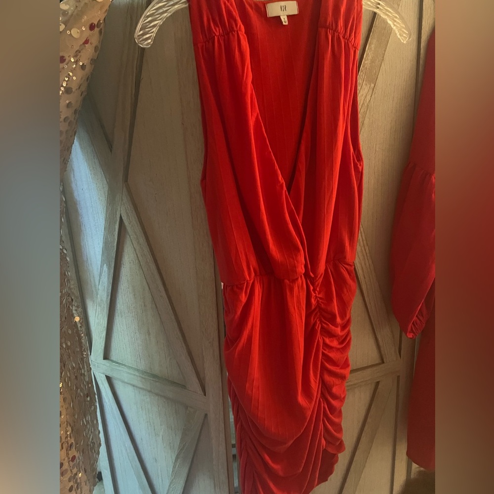 Sexy red low cut dress